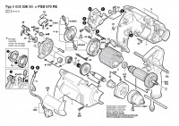 Bosch 0 603 338 5B6 Psb 570 Re Percussion Drill 230 V / Eu Spare Parts